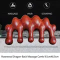 Handgefertigter Sandelholz-Massagekamm mit 5 Zähnen für die Kopfhauttherapie 9.5cm - Lila Sandelholz-drachenrücken