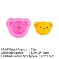 Stampo in silicone a forma di orso per fai da te con specifiche di peso e dimensioni - 5# B125 Rosa
