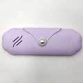 Custodia porta pennelli trucco in silicone viola con bottone dorato e fori di ventilazione - Nuovo Viola