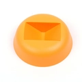 Base rotonda arancione per espositore di gioielli in pellicola PE con scanalatura - Base rotonda / Arancione