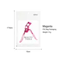 Rose red eyelash curler with glitter handles and retail packaging, size 17.6cm x 12cm - Swimming Rose Red / PVC Bag