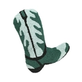 Tufted boot-shaped throw pillow with abstract geometric pattern in dark green and teal - Green B240403-7 / 28x36cm (direct Charging Included)