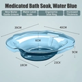 Light blue sitz bath basin for medicine soaking with ergonomic seat and water scale - Medicinal Bath Type 2194 / Blue