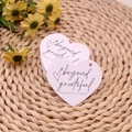 Pink heart-shaped thank you paper tags for jewelry gift packaging and DIY crafts - Heart Tag No. 7