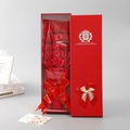 Gift set featuring 18 red soap roses in a red luxury box with elegant ribbon decoration - 18 Pcs/Red Box / Red