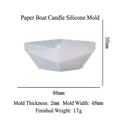 Translucent paper boat candle silicone mold, size 86x48x30mm for DIY crafts - Paper Boat Candle Silicone Mold
