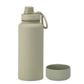 Olive green 1L matte sport water bottle with portable handle and non-slip bottom - 1 L / Bean Green - Sport