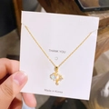 Collier en acier titane doré en forme d'étoile avec opale et zircons brillants - Double Étoile Colorée Or