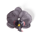 Testa di orchidea finta nera per accessori da sposa fai-da-te e fermagli per capelli - Seta Nero (Piccolo)