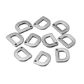 Set of 10 silver stainless steel letter D charms for DIY jewelry and necklaces - Letter D