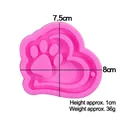 Stampo in silicone a forma di zampa di orso girasole cuore per portachiavi fai da te - 4# Cuore e Zampa
