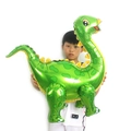 Green long-neck dinosaur foil balloon for children's birthday party decoration - 3D Assembly Stegosaurus Green