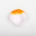 Artificial white and orange gradient rose petal with realistic fabric texture for weddings - Orange Yellow and White