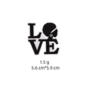 Embroidered black girl LOVE patch for clothes featuring African woman silhouette art - Style 7 LOVE Art Embroidery