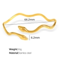 Elegante bracciale a serpente ondulato in acciaio inossidabile placcato oro 18 carati - Oro