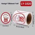 Rouleau de stickers de Noël avec personnage de dessin animé dans un coffret cadeau, 120 pcs - LY-1020 (Personnage de Boîte Cadeau)