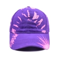 Casquette de baseball tie-dye violette et rose avec design classique à six panneaux - Tie Dye Violet