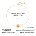 Technische details voor gouden zon hanger ketting van roestvrij staal materiaal - Gouden Zonnestraal Uitstralende Stijl (YYN025234)