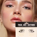 Waterproof yellow heart face tattoo stickers for festive makeup and party decoration - LT07 Yellow Hearts Set