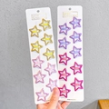 20pcs cute glitter star hair clips for girls in gold pink and purple assorted colors - 10# Star Glitter 20-Piece Set