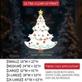 White Christmas tree window decal with colored ornaments and Merry Christmas logo - Small (40*55CM)