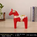 Statua cavallo Dala in legno rosso per decoro casa, misura 24cm, stile svedese tipico - Cavallo Rosso Grande