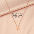 Macro shot of rose gold star pendant necklace with dimensions 45+5cm and 2g weight - Star Shape (MP101-1) / Star Rose Gold