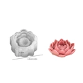 Succulent lotus silicone mold for DIY candles and soap with 8.2cm diameter dimensions - Succulent No. 6