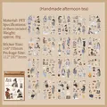 Forest girl style PET stickers for DIY scrapbooking with afternoon tea theme - Handmade Tea Time