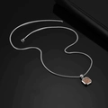Met Ketting Zilver/Massief Hout