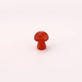 Polished natural red agate stone mushroom figurine with smooth texture and glossy finish - Red Agate / 15*20mm