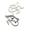 Antiksilberner Auge des Horus Anhänger aus Legierung, Vorder- und Rückseite für DIY Schmuck - Auge des Horus(A4-147)