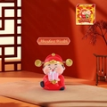 Cartoon Orange Cat Fortune God desk ornament with gift box in Chinese traditional setting - Caishen Gift Box / Extra Large Tray Display Series