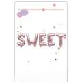 16-inch rose gold SWEET foil balloon set for party decoration, 5 pieces included - SWEET / Rose Gold