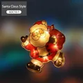 Decoración colgante de Papá Noel LED de 45cm con luz cálida para festividades - Papá Noel