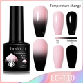 LILY'CUTE 7ml thermal nail gel LC-T10 color changing from pink to black with UV/LED light - 10 (Black to Pink)