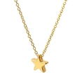 Collar minimalista con colgante de estrella dorada y cadena fina sobre fondo blanco - Collar con Colgante de Estrella (Dorado)