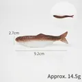 Lifelike 9.2cm loach fish miniature pendant with natural brown and white finish - Curved Salted Fish (Model)