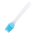Pennello da cucina in silicone azzurro con setole resistenti e manico in plastica bianca - Pennello in silicone 6g (Blu)
