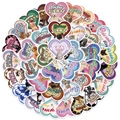 49pcs heart-shaped vintage cat and dog stickers for scrapbooks and laptop decoration - Pet Heart Pattern