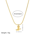 Dettaglio del ciondolo a stivale da cowboy placcato oro 18K con pietre di zircone - Collana con Stivale da Cowboy Oro