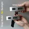 Bilancia digitale per bagagli argento con cinturino in nylon e LCD, senza retroilluminazione - Stile Nastro / Senza Retroilluminazione