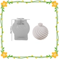 Spiral stripe sphere silicone mold with dimensions 7.5x7.1cm for DIY resin candle making - Small Spiral Ball