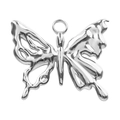 Pendente a farfalla in argento lucido con design traforato e finitura scintillante - Argento