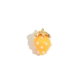 18K gold plated strawberry pendant with pink pearl seeds for DIY necklace making - Pearl Strawberry-Orange