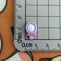 Mini breloque miroir en résine violette avec nœud rose sur tapis de mesure - 06*Miroir de Maquillage Mini