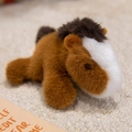 Cute brown and white capybara plush magnet with soft long fur and round shape - Pony