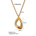 Gold stainless steel heart pendant necklace with organic hollow shape on white background - Irregular Hollow Style (YYN023405)