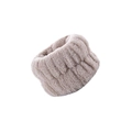 Soft plush microfiber wrist washband in beige color for spa and daily skincare - Light Coffee Wristbands 1 Pair