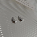 11# 925 Sterling Silver Earring Post - Silver Bean